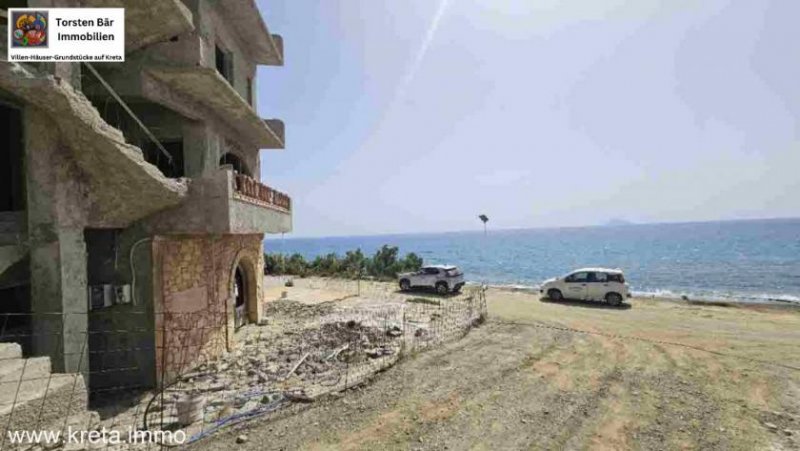Kalamaki Kreta Kreta, unfertiges Apartmenthaus mit 8 Wohneinheiten direkt am Meer Haus kaufen